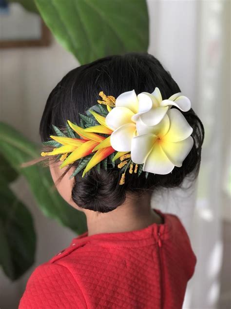 Siena Hair Clip Hawaiian Florals Tropical Hair Clip Hula Etsy