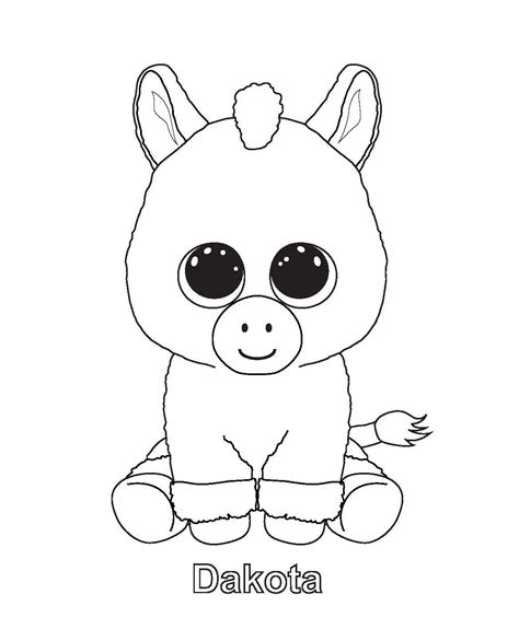 beanie boo colouring pages ty beanies beanie boo party unicorn
