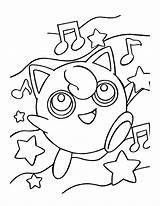 Coloring Pokemon Pages Jigglypuff Color Printable Sheets Colouring sketch template