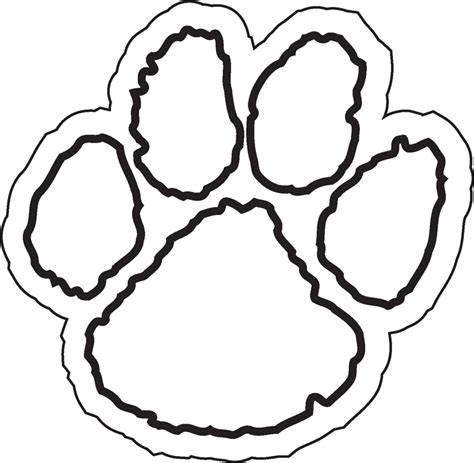 coloring pages  tiger paw prints coloringpages