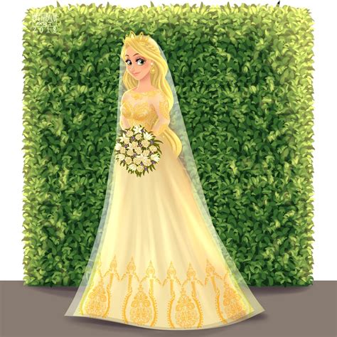 Rapunzel As A Bride Best Disney Princess Fan Art Popsugar Love