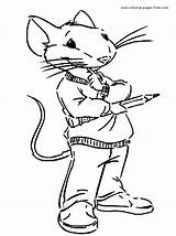 Stuart Little Coloring Pages Cartoon Character Sheets Color Book Printable Kids Characters Kid Print sketch template