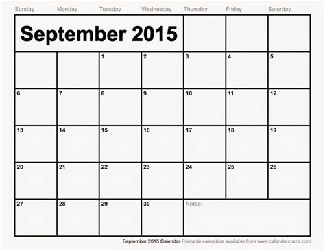printable calendar  printable calendar september