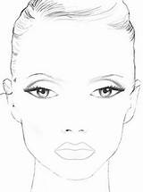 Face Makeup Chart Paper Coloring Template Pages Blank Drawing Printable Charts Print Make Spa макияж лица Practice Faces Woman Gesicht sketch template