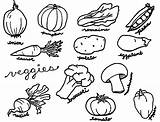 Coloring Vegetable Pages Print Kids sketch template