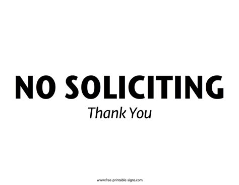 printable  soliciting sign