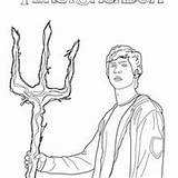 Percy Jackson Coloring Pages Es Yodibujo Tridente Mythology Source Colouring sketch template