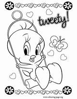 Tweety Coloring Pages Bird Printable Colouring Swing Baby Print Popular Library Clipart Books Para Coloringhome sketch template
