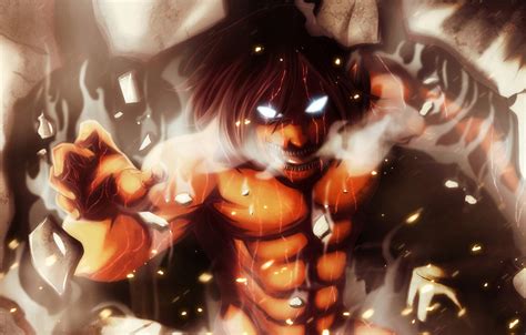 wallpaper anime art titan shingeki  kyojin attack