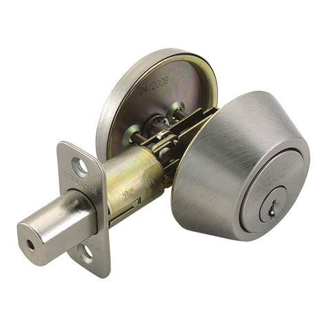 design house  single cylinder   adjustable deadbolt satin nickel walmartcom