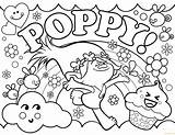 Trolls Poppy Coloring Pages Color Online Print sketch template