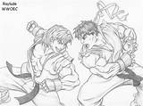 Ryu Ken Fighter sketch template