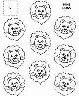 Counting Coloring Pages Object Activity Objects Number Kids Count Nine Numbers Sheets Recognition Shapes Sheet Designlooter Labels Learning Beginning Students sketch template