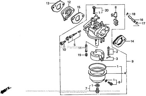 honda hrm pa lawn mower usa vin mzbv  parts diagram  carburetor