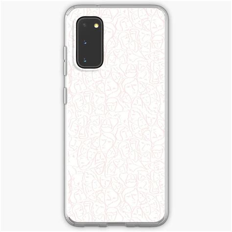 elios shirt faces  pale pink outlines  white cmbyn case skin  samsung galaxy