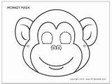 Mask Monkeys Masks Templates Puppet Affenmaske Schminken Affe sketch template