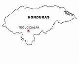 Honduras Mapa Bandera Dibujos Cartine Disegni Colorea Landkarten Landkarte Pegar Geografie Colorare sketch template