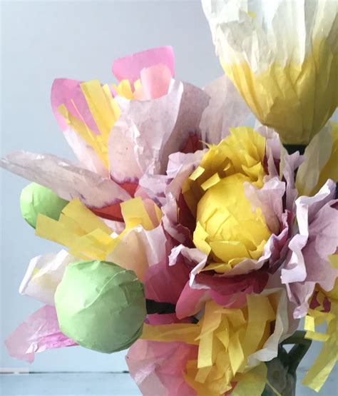 paper poppies  french twist yellow tissue paper paper flowers