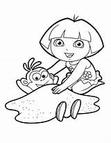 Dora Coloring Pages Boots Beach Swiper Printable Mittens Color Winter Christmas Colouring Print Getcolorings Pdf Covering Diego Paper Getdrawings Dog sketch template