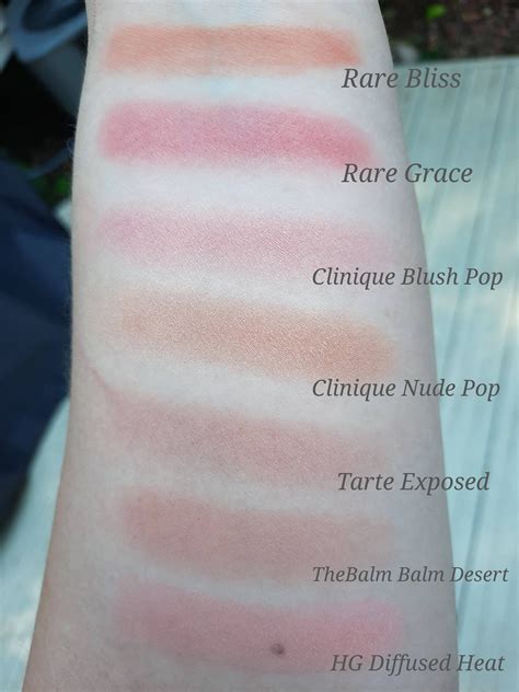 rare beauty blush swatches    blushes mini reviews  comments swatchitforme