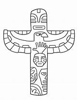 Totem Pole Coloring Pages Usable Bestcoloringpagesforkids sketch template