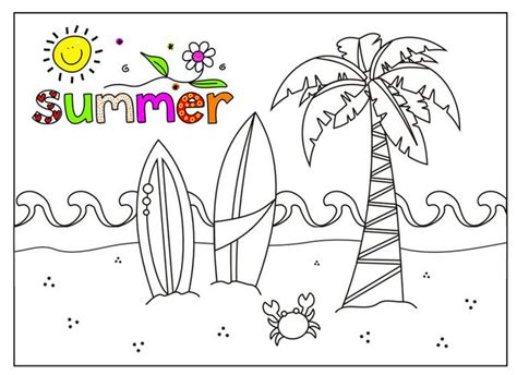 printable  love summer coloring pages  kindergarten coloring pages