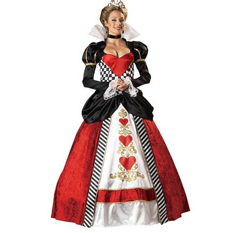 buy high quality adult deluxe queen of hearts costume