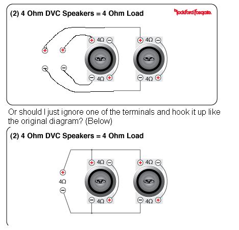 dual voice coil  ohm wiring  single  dual voice coil subwoofers  wiring diagram
