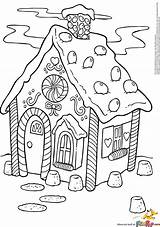 Coloring House Pages Gingerbread Print Color Number Christmas Popular sketch template