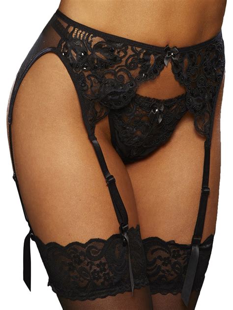 shirley of hollywood womens embroidered garter belt style 25874