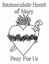 Heart Immaculate Mary Coloring Sacred Sorrows Seven Pages Jesus Pray Prayer Holy Hail Queen Cards Catholic Radiant Him Look Looktohimandberadiant sketch template