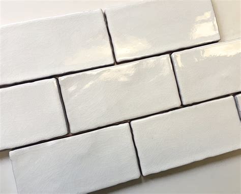 white glossy ceramic subway tile wall backsplash   usa amazon