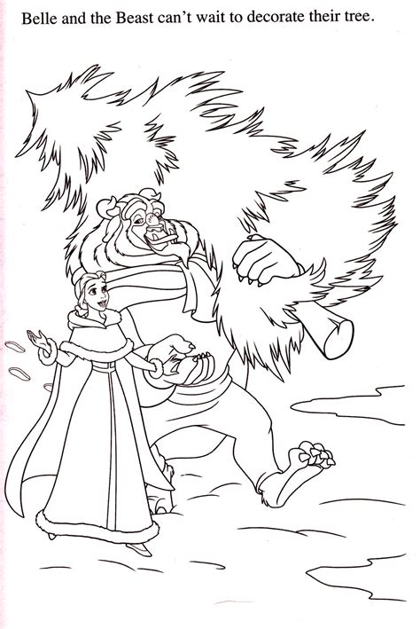beauty   beast christmas coloring pages freeda qualls coloring