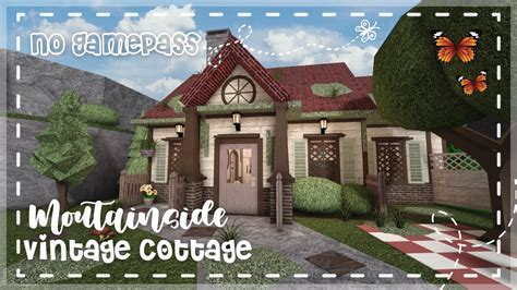 gamepass mountainside vintage cottage   bloxburg itapixca builds youtube