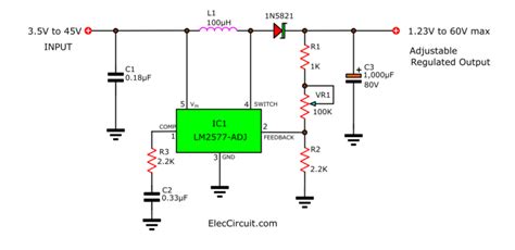 lm boost converter circuit step  datasheet pinout