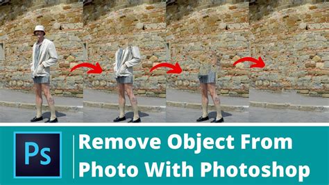 remove object  photo  photoshop updated youtube