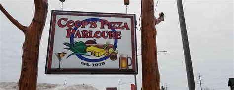 coops pizza parloure family favorite restaurant  hayward wi pizza frozen pizza burgers