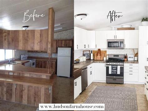 farmhouse kitchen remodel remodeling  double wide mobile home follow  remodeling