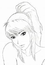 Face Girl Faces Girls Coloring Drawing Pages Easy Drawings Pretty Female Template Beautiful Simple Pencil Sketches Women Draw Anime Color sketch template