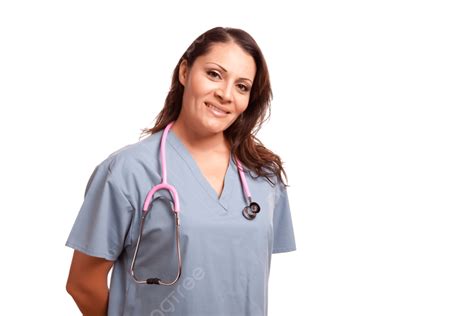 Attractive Hispanic Doctor Or Nurse Healthcare Latina Friendly