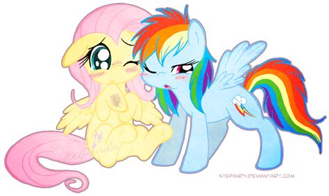 Fluttershy And Rainbow Dash By Stepandy On Deviantart