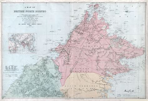 large scale detailed  map  british north borneo  malaysia asia mapsland maps