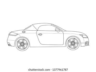 similar images stock  vectors  luxury car side view sketch