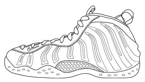 foamposites coloring pages   sneakers drawing shoe template