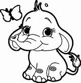 Elephant Coloring Pages Colouring Nice Butterfly Animal Wecoloringpage Printables Baby Kids Cartoon Drawing Colour Sheets Adult Choose Board Visit Books sketch template