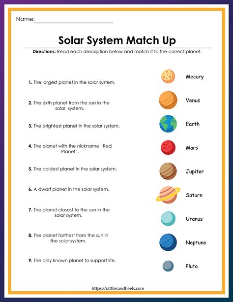 printable solar system activities  kindergarten printable
