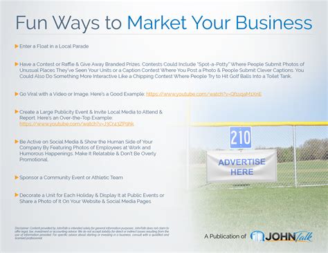 infographic fun ways  market  business johntalk