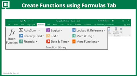 create functions  formulas tab freshskills