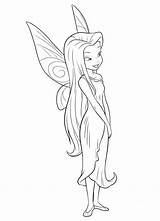 Coloring Fairy Pages Silvermist sketch template