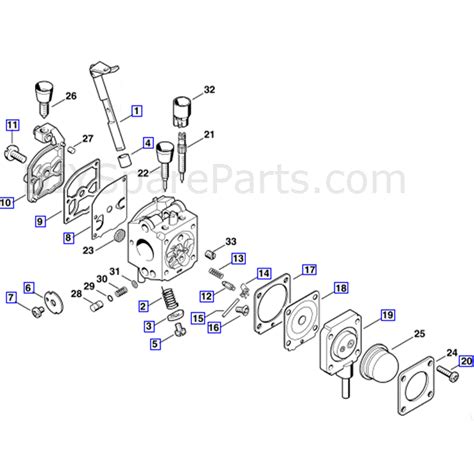 stihl bg   blower bgc parts diagram carburetor cq sa